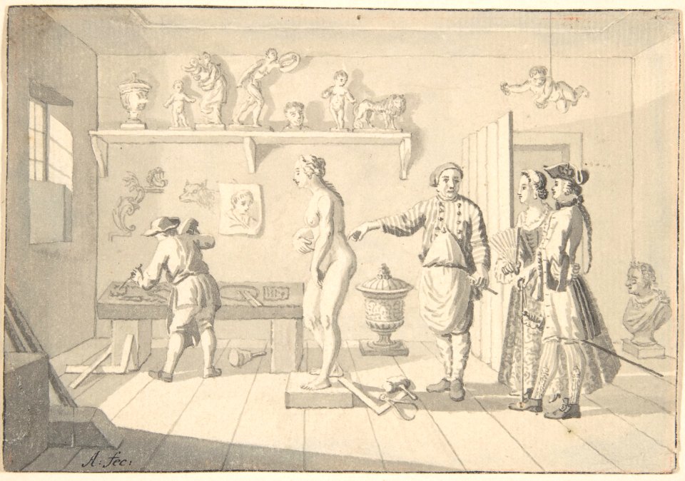 Sculptor Receives Visitors MET DP800087