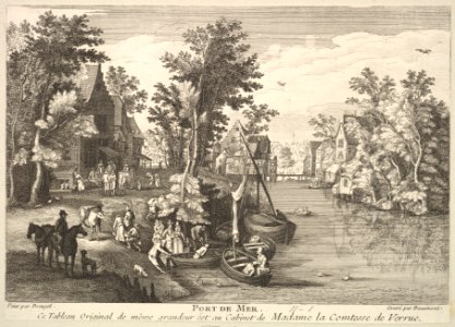 Sea Port (Port de Mer) after the painting in the collection of Madame la Comtesse de Verrue MET DP825776