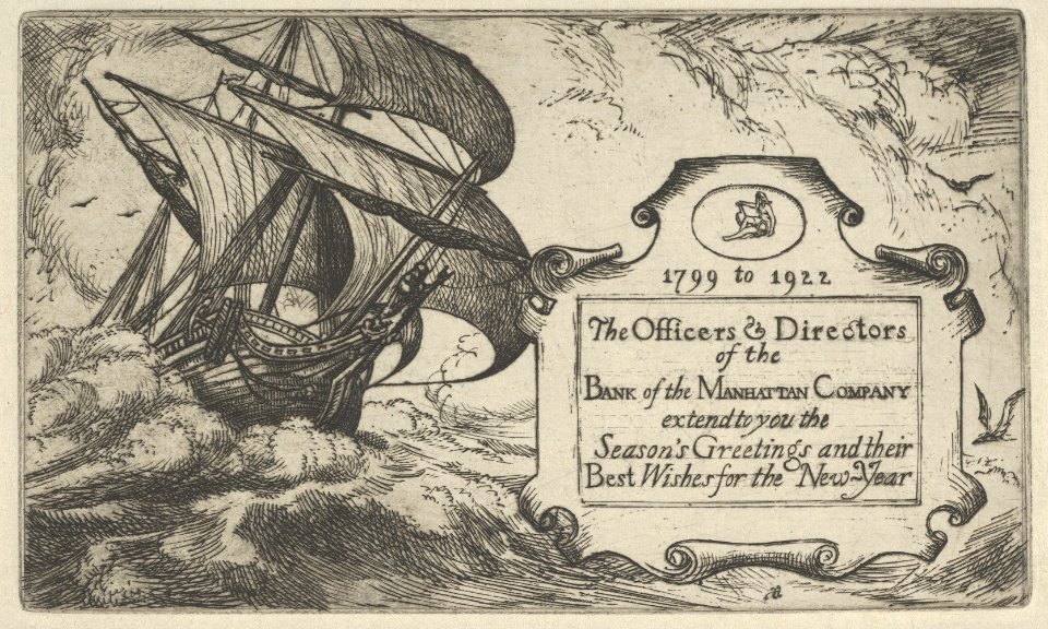 Season's Greetings from the Officers and Directors of the Bank of Manhattan Company MET DP846876