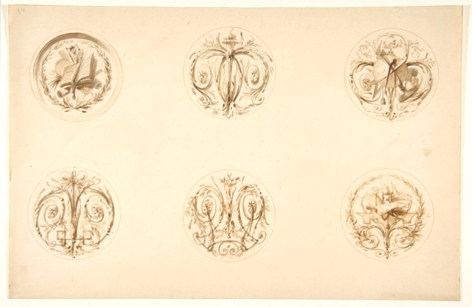 Six designs set in medallions MET DP811646