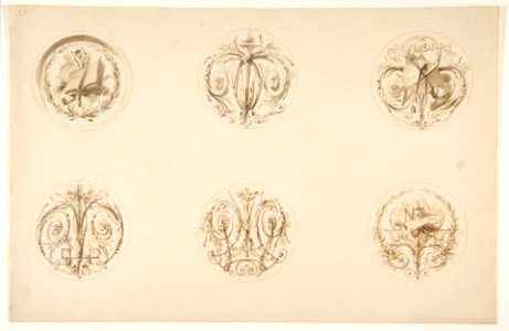 Six designs set in medallions MET DP811646
