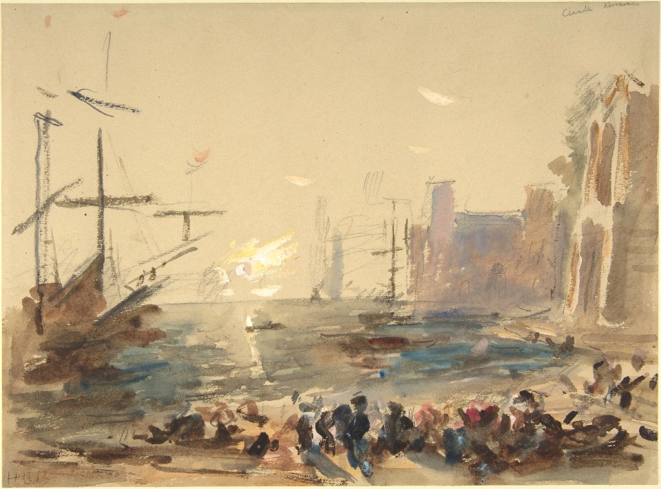 Seascape (recto); Indecipherable sketch (verso) MET DP800815