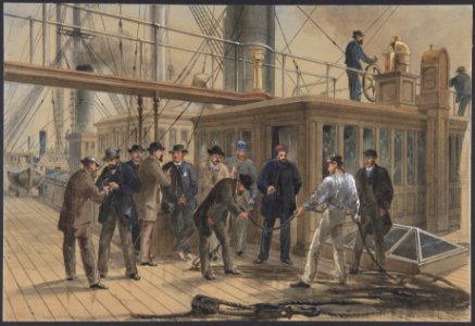Searching for the Fault after Hauling Back the Cable from the Bottom of the Atlantic, July 31st, 1865 MET DP801260