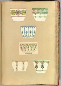 Six Designs for Decorated Cups MET DP828407. Free illustration for personal and commercial use.