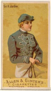 Sir R. Jardine, from the Racing Colors of the World series (N22a) for Allen & Ginter Cigarettes MET DP835188