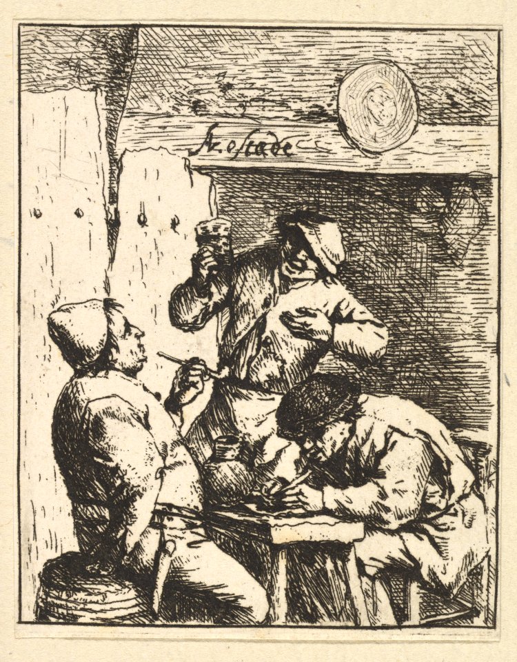 Singer Standing Between Two Smokers MET DP821815
