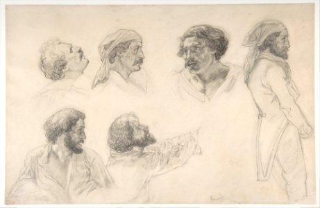 Six studies for Corréard and Savigny in the "Raft of the Medusa" MET DP806438