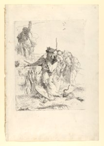Six people watching a snake, from the Scherzi MET DP854165