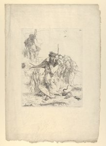Six people watching a snake, from the Scherzi MET DP854163