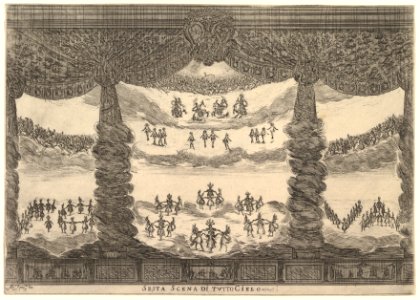 Sixth scene, the heavens, from 'The marriage of the gods' (Le nozze degli Dei) MET DP827777