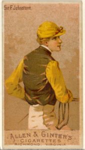 Sir F. Johnstone, from the Racing Colors of the World series (N22a) for Allen & Ginter Cigarettes MET DP835187