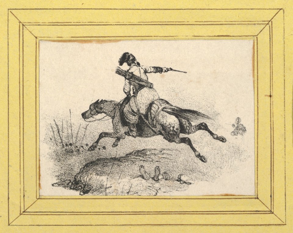 Soldier on galloping horse MET DP841195