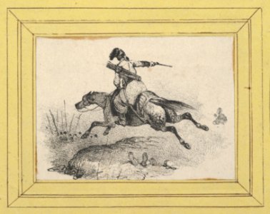 Soldier on galloping horse MET DP841195