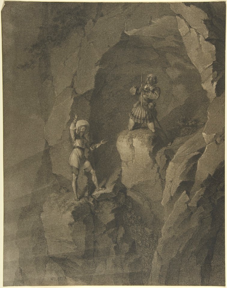 Soldiers in a Cave Receiving Blessings from Heaven MET DP804323