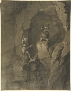 Soldiers in a Cave Receiving Blessings from Heaven MET DP804323