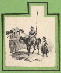 Soldier on a horse with a woman beside him MET DP841193