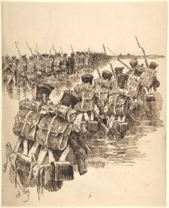 Soldiers Marching in Water MET DP807924