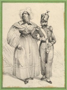 Soldier with a woman on his arm MET DP841196