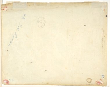 Scene with the Presentation of a Saint's Relic (recto); Head of a Woman (verso) MET DP803773