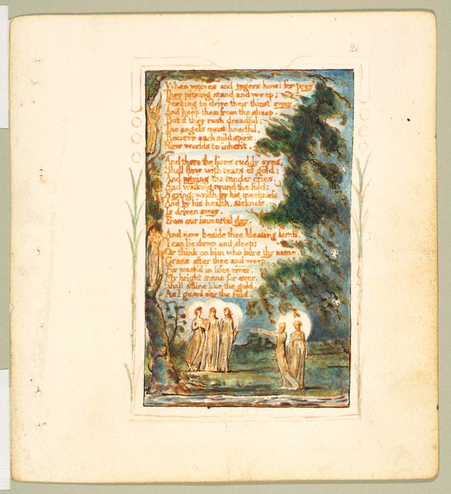 Songs of Innocence and of Experience- Night (second plate)- When wolves and tygers howl for prey MET DP816662