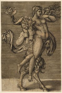 Satyr carrying a nymph restraining her right arm MET DP818724