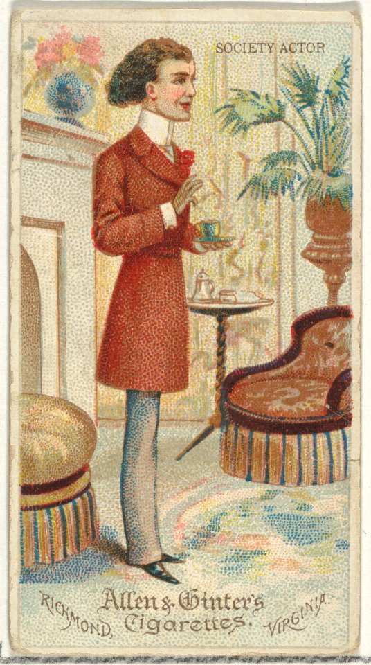 Society Actor, from World's Dudes series (N31) for Allen & Ginter Cigarettes MET DP838508