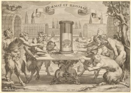 Satyrs Admiring the Anamorphosis of an Elephant MET DP833406