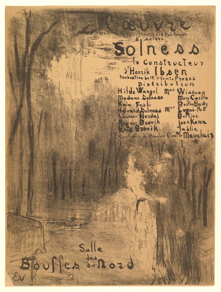 Solness le Constructeur, Program for Théâtre de l'Oeuvre, April 1894 MET DP827210