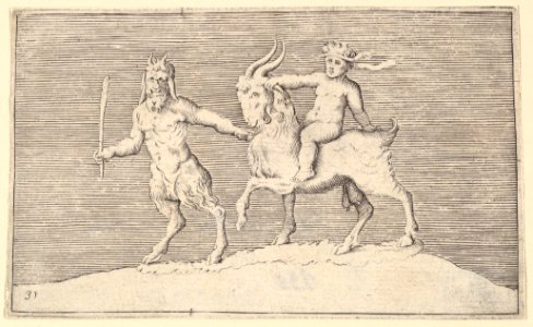 Satyr Leading Goat on which a Infant Rides MET DP819648