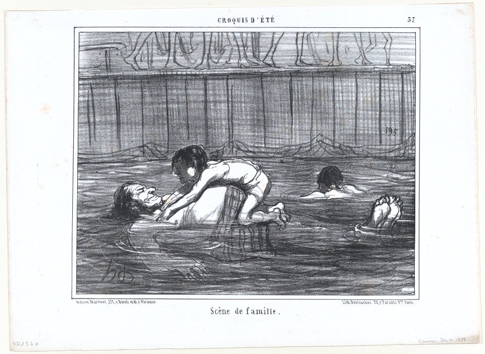 Scène de famille., from Croquis d'Été, published in Le Charivari, July 19, 1858 MET DP876729