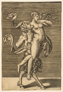 Satyr carrying a nymph restraining her right arm MET DP818725