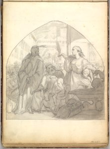 Scene in an Italian City with Figures Near a Fountain (in Sketch Book With Drawings on Twenty-six Leaves) MET DP826411