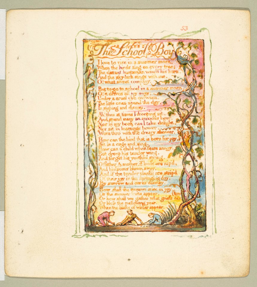Songs of Innocence and of Experience- The School Boy MET DP816699