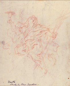 Scene of Abduction (recto); Allegorical Figure of Christian Faith, Drawn over Faint Landscape Indications (verso) MET 1975.131.23 VERSO