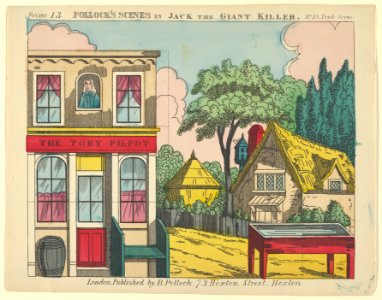 Scene 13, from Jack and the Giant Killer, Trick Scene for a Toy Theater MET DP847975