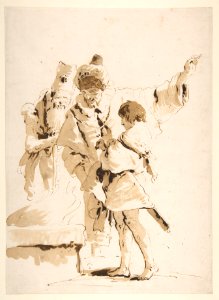 Scherzo di Fantasia- Two Standing Orientals and a Standing Youth with a Sword MET DP811891
