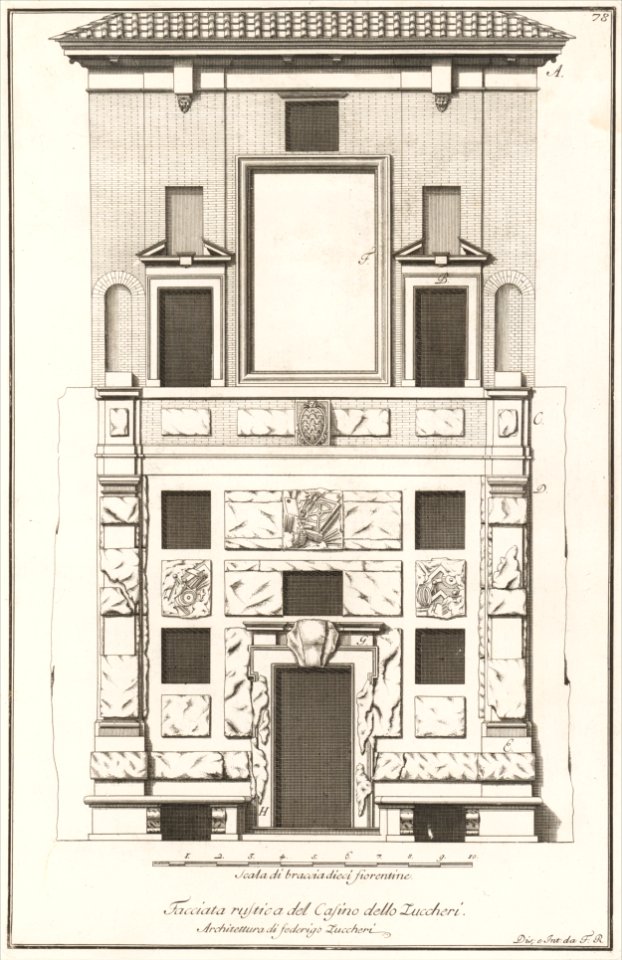 Scelta di architetture antiche e moderne della citta di Firenze opera gia data in luce, misurata, disegnata, ed intagliata dal celebre Ferdinando Ruggieri architetto fiorentino MET DP160109