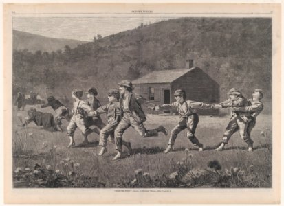 Snap-the-Whip – Drawn by Winslow Homer (Harper's Weekly, Vol. XVII) MET DP860371