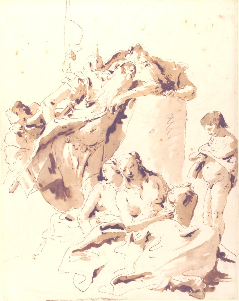 Scherzo di Fantasia- Standing Warrior and King with Five Attendants MET 37.165.17
