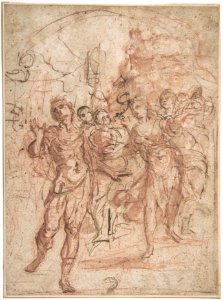 Scene of Celebration with Dancing and Music-Making (Jephtha and his Daughter?) MET DP802173