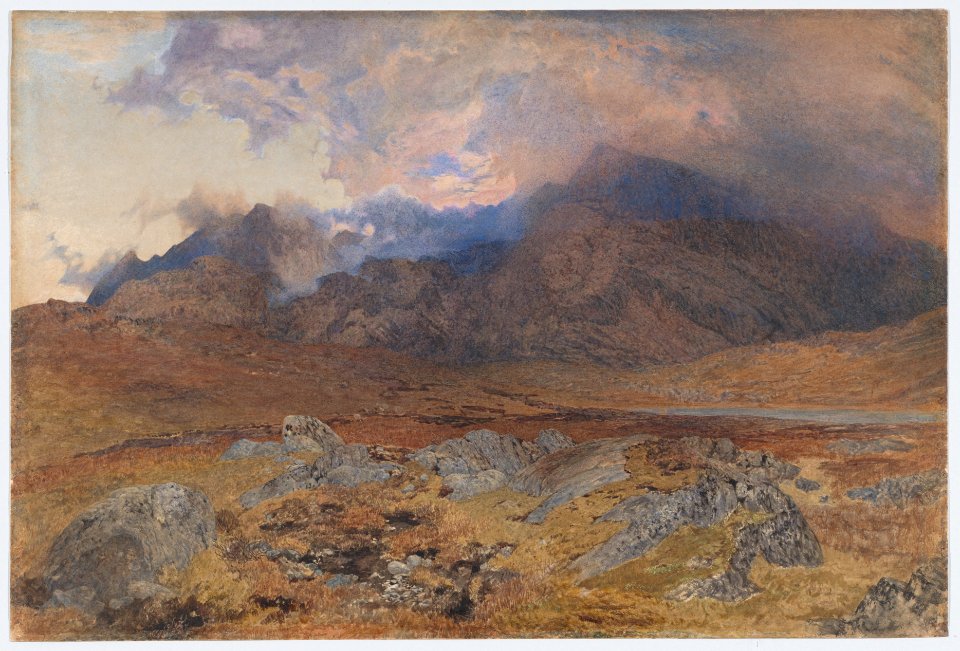 Snowdon, after an April Hailstorm -or Snowdon through Clearing Clouds- MET DP866785-1