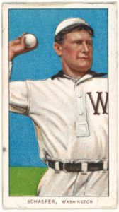 Schaefer, Washington, American League, from the White Border series (T206) for the American Tobacco Company MET DP843249