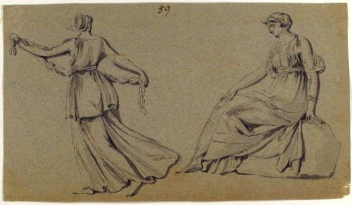 Scene of Dancing Maiden and Seated Woman MET 63.712.24