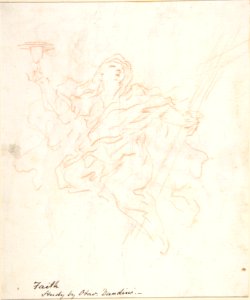 Scene of Abduction (recto); Allegorical Figure of Christian Faith, Drawn over Faint Landscape Indications (verso) MET DP809312