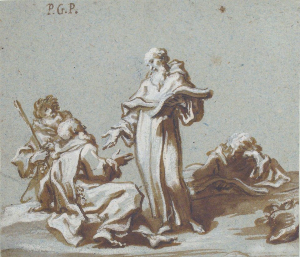 Scene with Four Figures of Monks Discoursing MET 1973.91