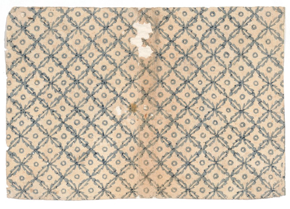 Sheet with overall pattern of flowers and circles Met DP886598