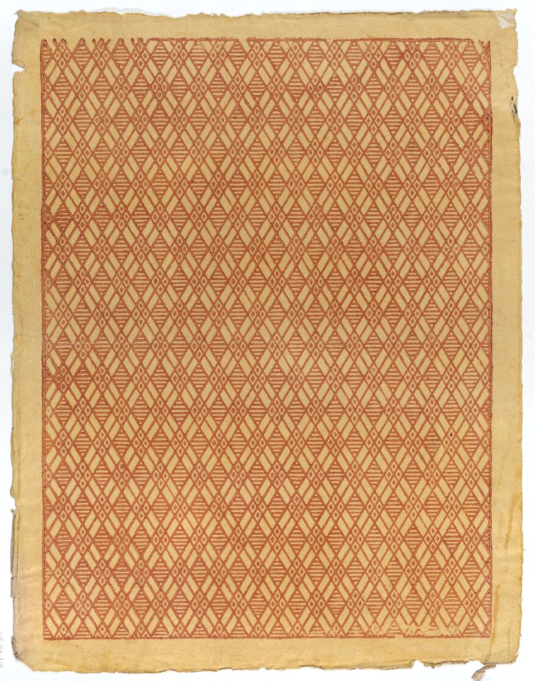 Sheet with overall red geometric pattern Met DP887073