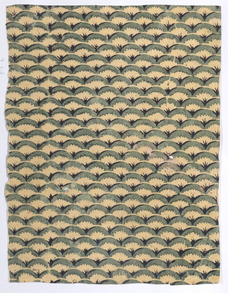 Sheet with overall curved abstract pattern Met DP886472
