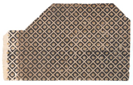 Sheet with overall pattern of flowers within squares Met DP886631