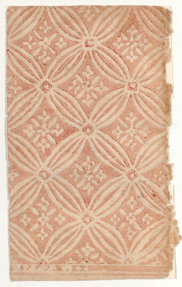 Sheet with overall red floral pattern Met DP887063